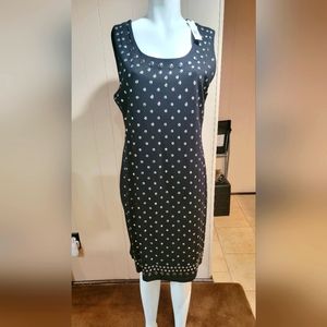 TAHARI Black Studded Dress